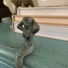Vintage Rustic Cast Iron Nautical Mermaid Shelf Sitter Figure Statue Beach Decor