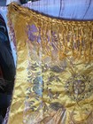 Vintage Gorgeous Wwii Era Taj Mahal Silk Brocade Piano Scarf Shawl Fringed 32x32