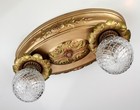 Antique 20 s Bare Bulb Art Deco Ceiling Light Flush Chandelier