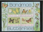 Bahamas Sc 370-73 373a Nh Issue Of 1975 - Set souvenir Sheet - Butterflies