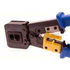 Cat5e Rj45 Network Modular Plug Connector Crimp Tool End Pass Through Tester Kit