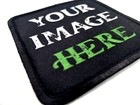 Custom Iron-on Square Patch W  Black Border     2 5x2 5 Or 3x3     Choose Size