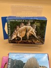 Lot Of 2 Mini-puzzle 54 Pieces Dinosaurs Dimetrodon Stegosaurus Vintage