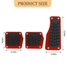 2pcs Non-slip Car Pedal Covers  Manual Vehicle Gas Brake Pedal Pads Sets Red
