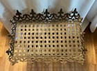 Rare Antique Vgt Gorgeous Victorian Cast Iron Plant Stand Shelf Decor Foldable