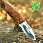 Handmade Skinner Hunting Knife Wood Handle Leather Sheath Fixed Blade Edc Bushcr