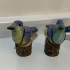 Hartland Traditions 3    Hand Carved Wood Blue Jay On Log Mini Figurine Kent 19c-6