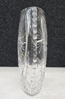 Beautiful Vintage Tall Crystal   Vase Pinwheel Starburst Hand Cut 