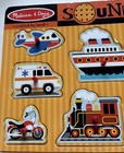 Melissa   Doug Vehicles Sound Puzzle  Hear 8 Vehicles Sounds  Ages 2   Brand New