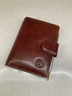 Mini Giudi 6-ring Planner address Book-brown Leather-made In Italy- New With Box