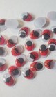 Craftbuddyus 100pcs 12 16mm Oval Flat Back Red Google Wiggle Eye W o Adhesive