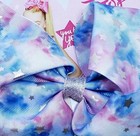 Girls Hair Bows Clip Jojo Siwa Bow Collection Large Tie Dye Pastel Silver Stars