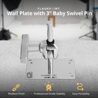 Flashpoint Wall Plate With 3  Baby Swivel Pin