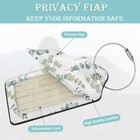 Luggage Tags Set Of 2 Eucalyptus Leaves Watercolor Leather Suitcase Tags With   