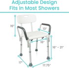 Rose Healthcare Shower Chair With Back Bath Seat   Arms Adjustable Height-250lbs