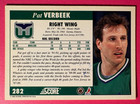 Signed Pat Verbeek  1992 Autographed Score Hockey Card - Whalers