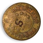 C 1863 H A Ratterman Cincinnati Civil War Store Card Eagle Counterstamped Token