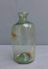 Very Very Nice Antique Green Glass Medicine Bottle  Dutch Early 17th  Century 