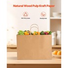 Kraft Paper Bags With Handles 50pcs 16x6x12 In Party Shopping Retail Bag Brown
