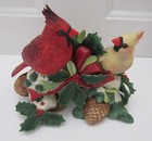New  Open Box  Lenox Holidays Winter Greetings Centerpiece Candlestick Cardinals