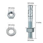 3 8 x4  Wedge Anchors For Concrete Zinc-plated 10 Pcs