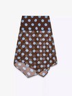 Zara New Woman Mid-rise Semi-sheer Polka Dot Asymmetric Skirt Brown New