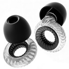 High Fidelity Concert Ear Plugs 2-pack - Stylish Hearing Protection   Black