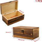 Wooden Box With Hinged Lid - Writable Vintage Gift Box  Handmade Solid Wood Stor