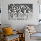 Tour De France Cyclist Smoking Poster Vintage Poster Black And White Wall Art