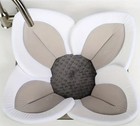 Baby Bath Pad For Infant Bathtub Sink - Flower Mat Tub Lounger Petal Grey Unisex