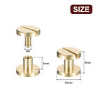 30pack Brass Chicago Screws  5x10mm Post Nail Stud Rivets For Leather Craft