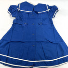 Vtg 50 s Kate Greenaway Frock Navy Sailor Dress 2t-3t No Size See Measurements