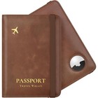 Rfid Passport Holder Airtag Compatible Slim Travel Wallet Pu Leather Case New