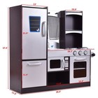 Kids Cooking Pretend Play Toy Wooden Kitchen Set Children Playset Vintage