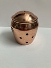 Vintage Copper And Brass Garlic Keeper With Lid  No Knob On Lid
