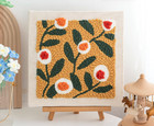 Diy Punch Needle Kit Flowers Wool Poke Embroidery Starter Kit With Frame Easel
