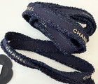 2 Yards Of Chanel Le Navy Gold Glitter Holiday Ribbon Authentic 1 2 Wide 2025