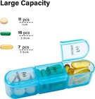 1x Weekly Pill Box Organizer 3 Times A Day 7 Day Organizer Case Medicine Storage