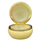 Vintage Alabaster Trinket Box With Brass Hinge   Italian Stone Jewelry Box