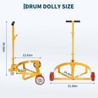 55 Gallon Drum Dolly Barrel Dolly Cart 1200 Lbs Heavy Duty With 3 Rolling Wheels