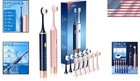 Advanced Sonic Electric Toothbrush Set - 12 Brush Heads   Water-resistant Design