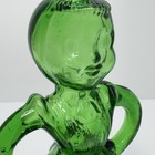 Euc Vintage Merry Maid Green Glass Laundry Sprinkler Bottle Woman Shaped Shaker