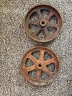 Vintage Cast Iron Hit Miss Engine Or Industrial Cart Wheels 8 