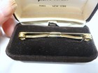 Pierre Cardin Collar Tie Bar Clasp Clip Gold Tone Original Box Vintage