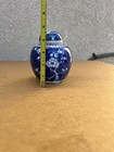 Antique Chinese Blue   White Prunus Porcelain Ginger Jar W  Lid 4-1 2 
