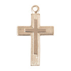Gold Plated Sterling 925 Silver Cross Medal Pendant Necklace  18  Chain W  Box
