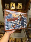 Christ Walking On Water Orthodox Icon Gold Leaf Flat Wood  handmade  18x25cm