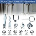 7 Pcs Cutter Set Drain Cleaner Plumbing Snake Tools Cable Auger Clog Sewer Pipe