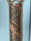 Vintage Acanthus Leaf Tapestry With Border  Tassel And Brass Hardware