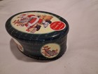 Holiday Time Santa Christmas Candy Tin Oval Vintage 2000 Wal-mart Empty